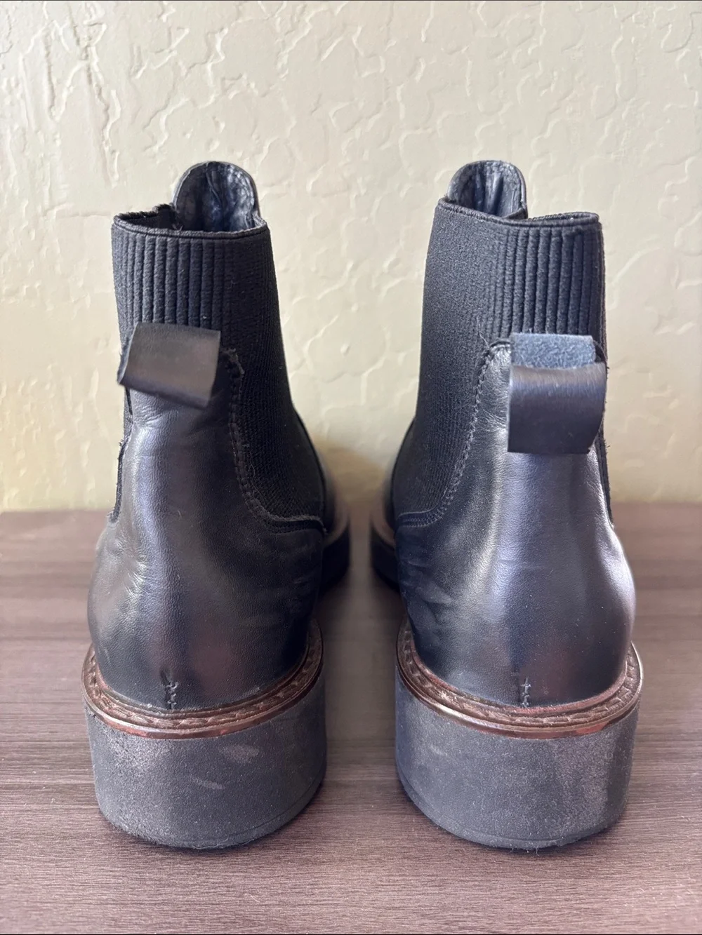 Emanuele Crasto Black Leather Chelsea Boots Made in Italy Size 39